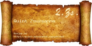 Quint Zsuzsanna névjegykártya